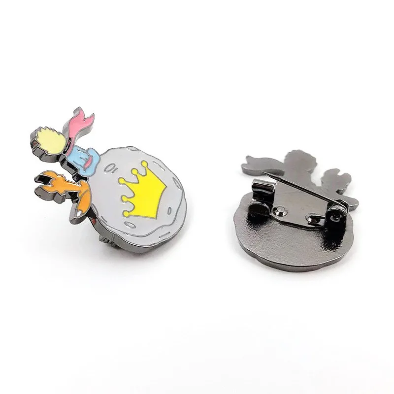 Металлическая брошь Little prince с мультяшным изображением милой лисы Антибликовая
