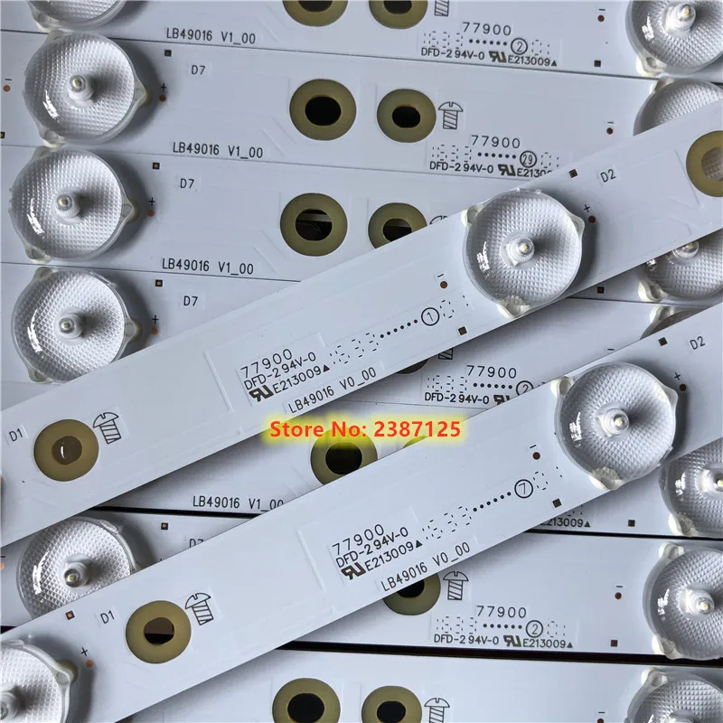 14 шт./компл. светодиодный полосы для Philips 49 &quot49PUS6501 LB-PF3030-GJD2P6C490712-L-D R B 49AEL2-L KD-49X6000D