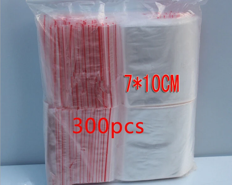

300pcs 7x10cm pe transparent travel gift packaging bags plastic bag for necklace/jewelry diy custom ziplock clear self seal bags