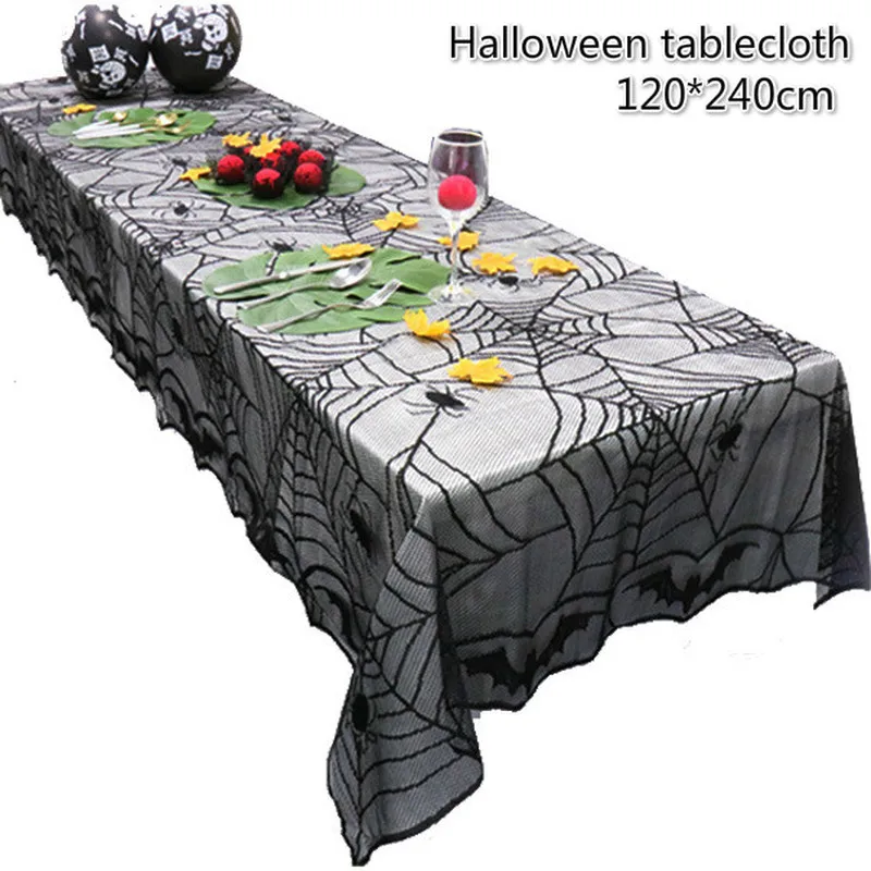 Новое украшение на Хэллоуин кружевной Паутинный шарф чехол 120*240 см