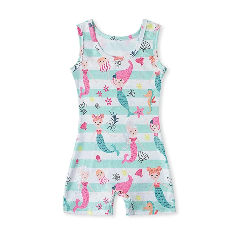 Милое гимнастическое трико без рукавов с героями мультфильмов для девочек От 3 до