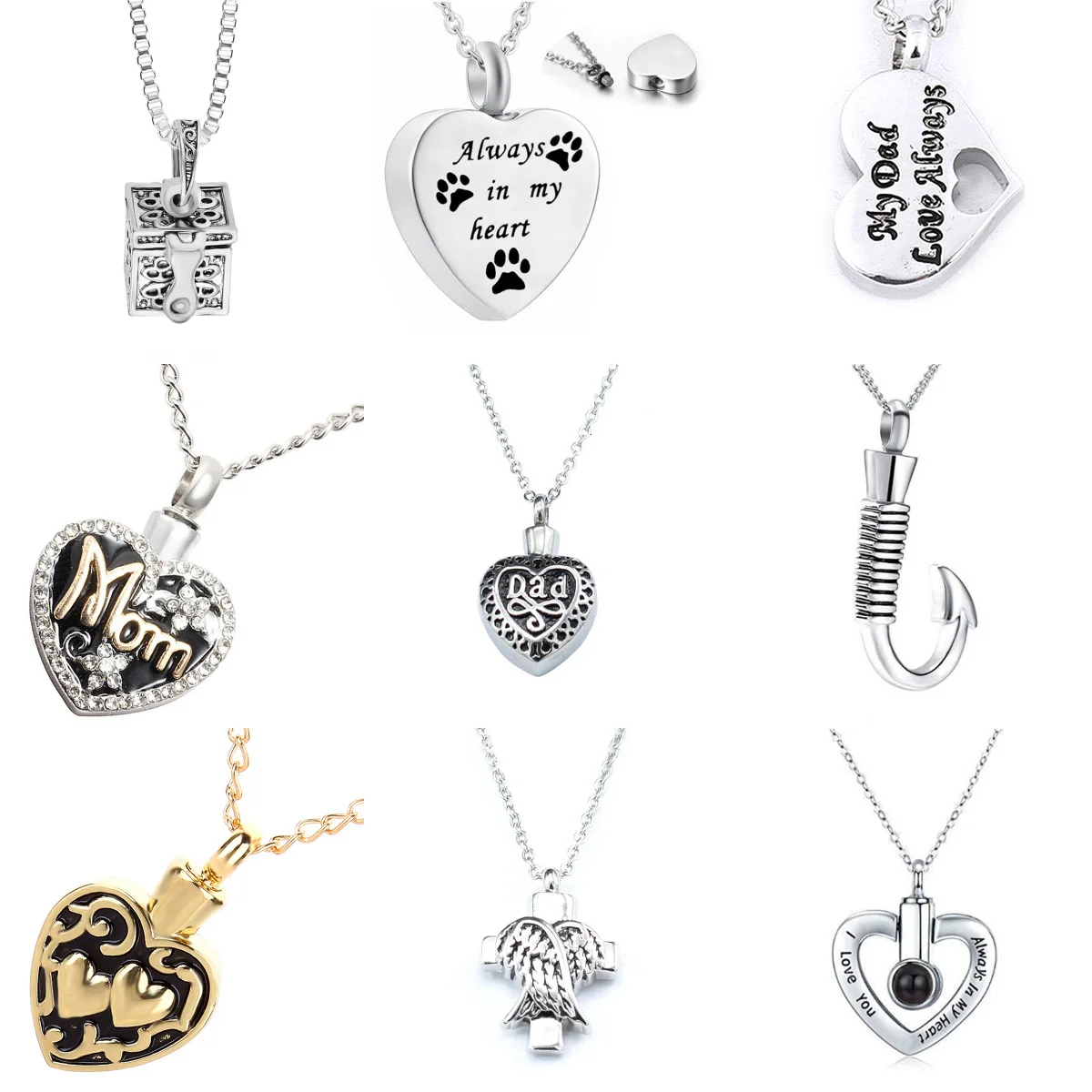 Винтажное ожерелье для женщин и мужчин кремация костяной пояс кулон ретро крылья