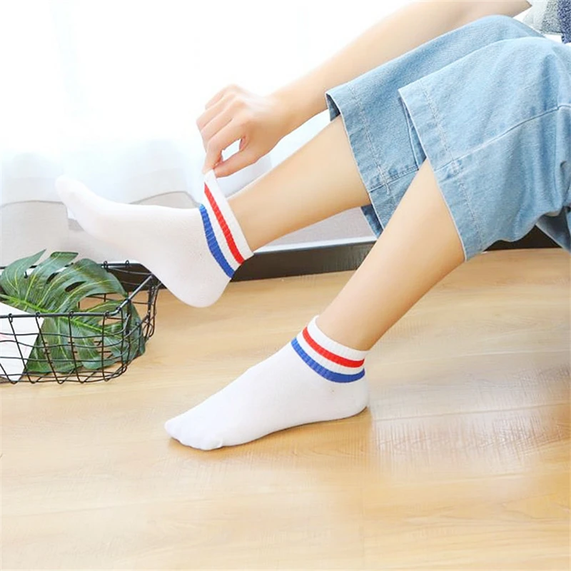 1 пара носки унисекс 10 Цвета двумя полосками в классическую полоску для любителей