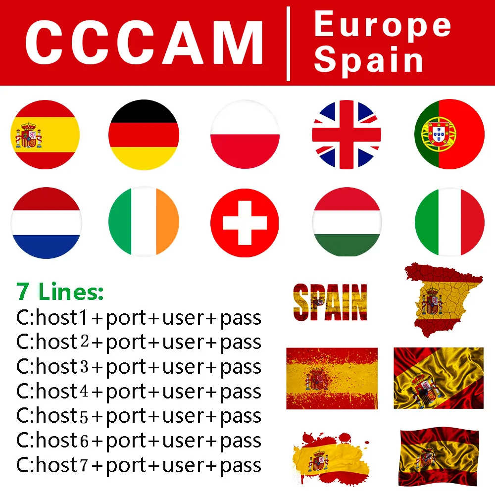 

2021 Ccam cline for Europe Spain Germany Portugal Poland Stable Receptois ccam patible with speaker satellite TV DVB-S2