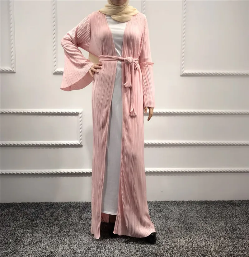 Элегантный женский модный плиссированный кардиган в стиле Дубая осень 2019 новая