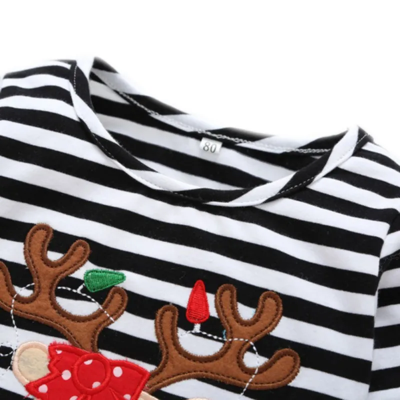 Комплект одежды для маленьких девочек из 2 предметов детские рождественские