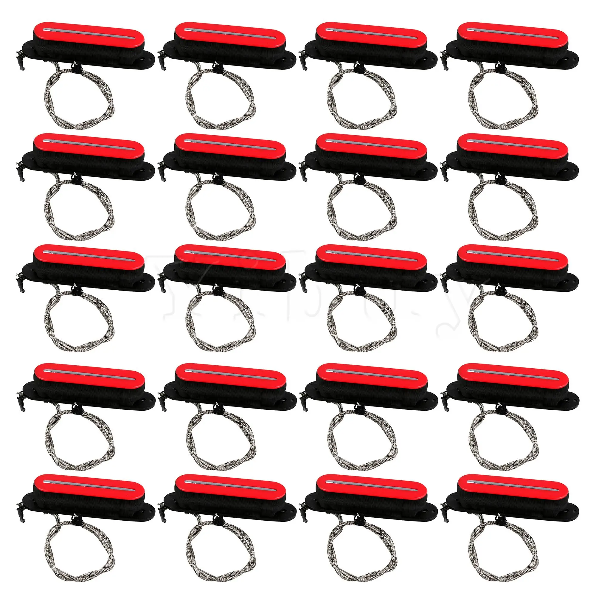 

Yibuy Rail Style электрическая гитара красная 7,5 K OHM одна катушка пикапа Упаковка из 20