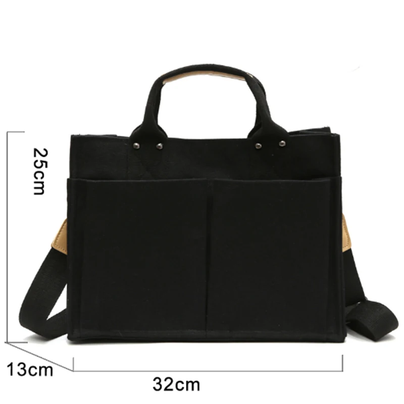 

Fashion Cotton Women's Canvas Shoulder Bag Large Capacity Foldable Reusable Shopping Bag High Quality Handbag Tote Ladies WPX305