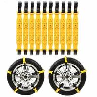 10pcs car tire snow chains winter snow tire chains mud tyre anti skid belts emergency driving belts on wheels