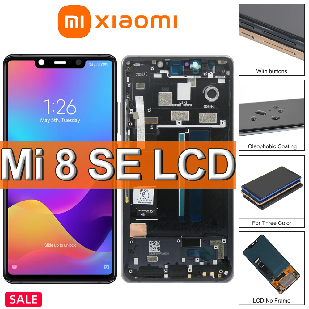 100% Оригинальный дисплей для Xiaomi Mi 8 SE ЖК-дисплей сенсорный экран дигитайзер в