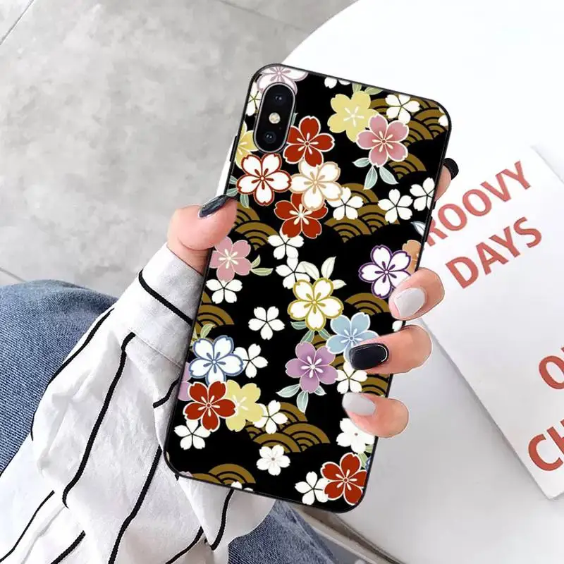 

Dark flower Black retro art Phone Case for iPhone 11 12 pro XS MAX 8 7 6 6S Plus X 5S SE 2020 XR mini