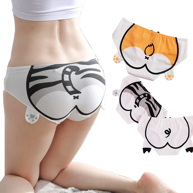 Neko Atsume Cosplay Panties Cute Girls Shiba Inu Doge Lovely Cotton Briefs Female Underwear Lingerie Underwears Wholesale