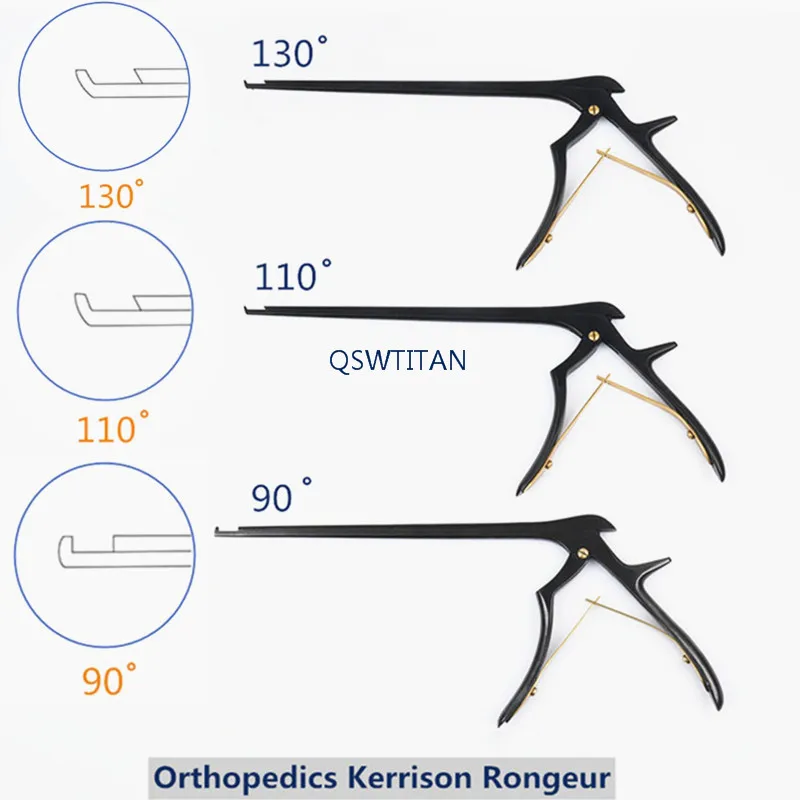 Rongeur-Instrumento ortop&eacute;dico para veterinaria, instrumento negro de 130 grados de acero inoxidable largo de 230mm-1
