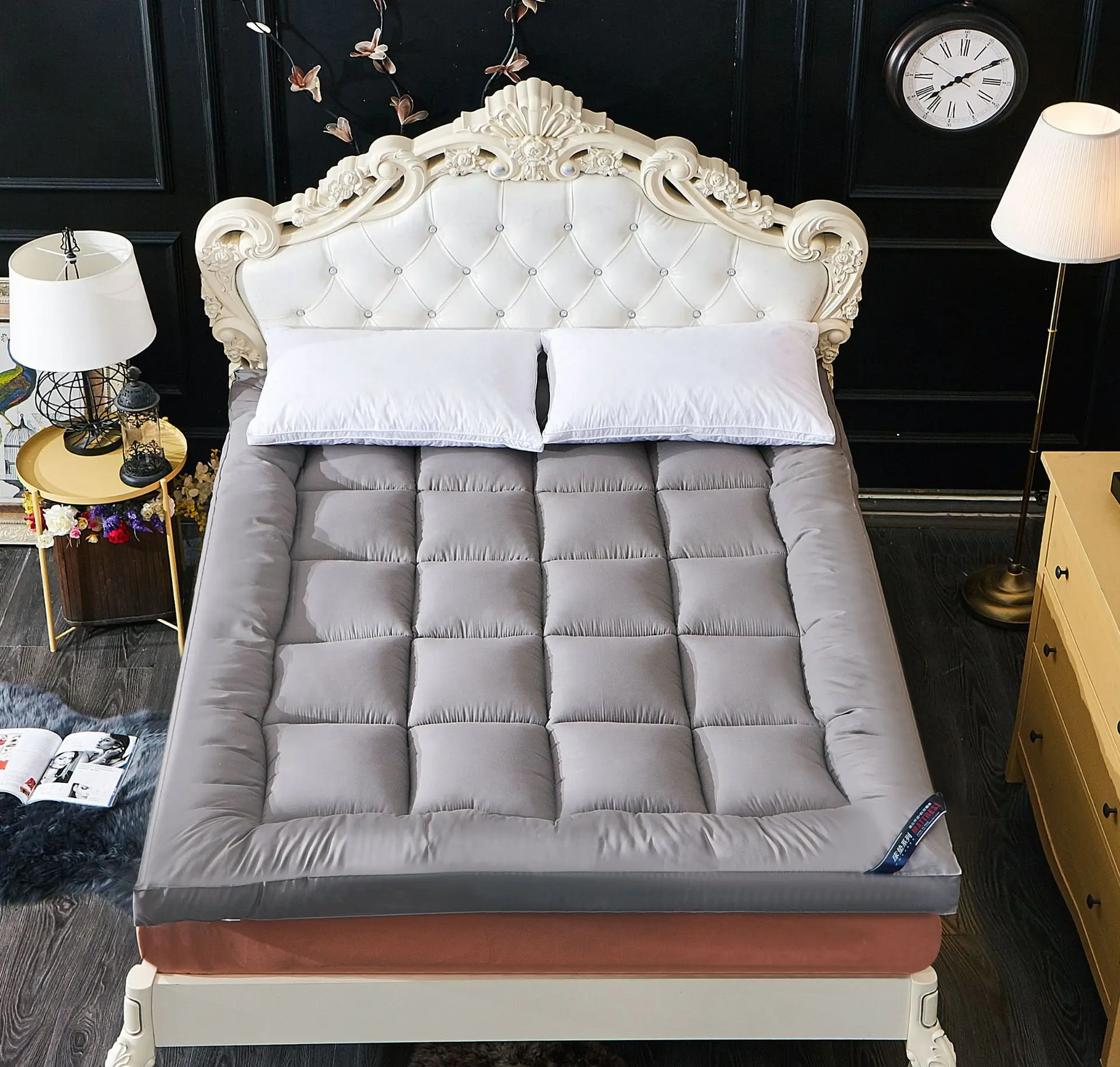Перо бархат стерео толстый матрас толстый теплый всесезонный подстаканник кровать матрас