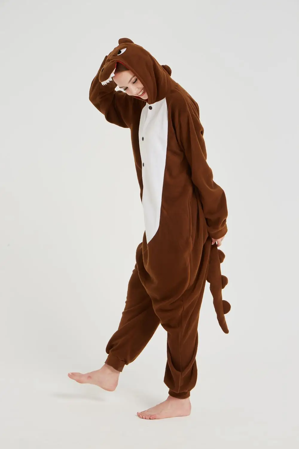 as photo Kigurumi, Пижама для взрослых, костюм для косплея, серая акула, Onesie Lemur, одежда для сна, домашняя одежда, пижамы унисекс, одежда для вечеринок для женщин и мужчин - Цвет: as photo