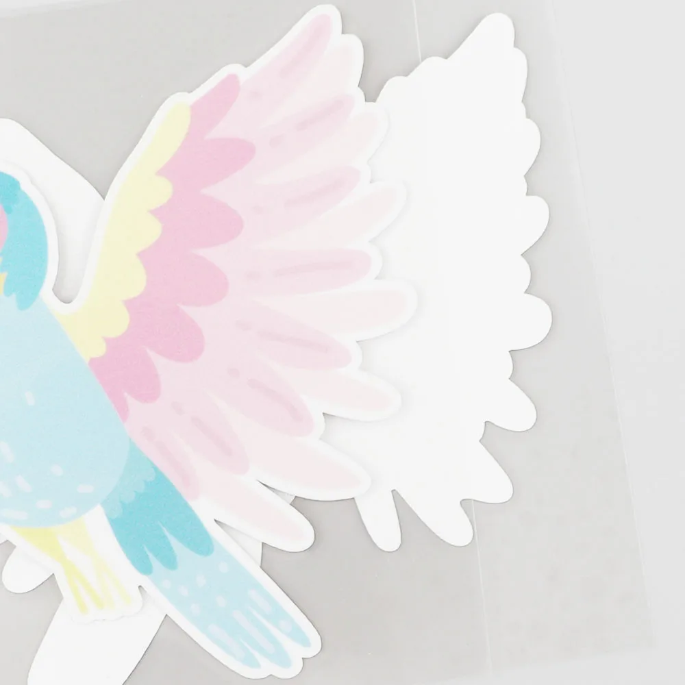 

YJZT 14.7CM13.1CM Beautiful Bird Car Sticker Cartoon Modeling PVC Decal Window 11B-0437