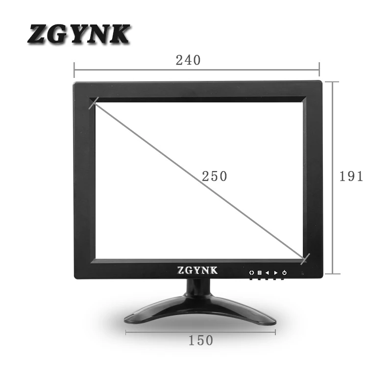 Промышленный безопасный жк-монитор HDMI BNC VGA 9 7/10 1 дюйма высокое разрешение