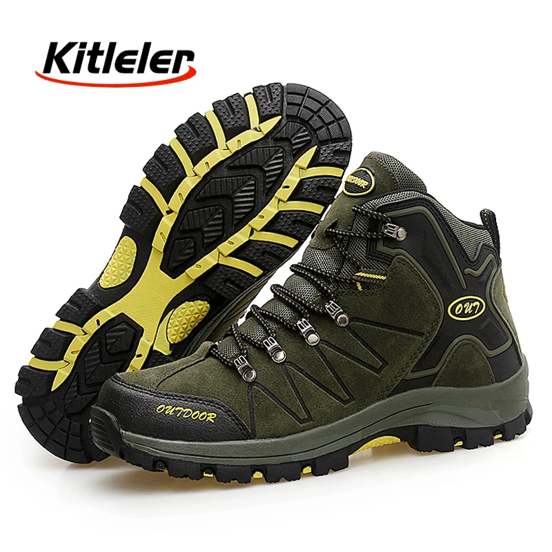 

Men Hiking Sports Shoes Breathable Trekking Shoes Outdoor High Top Non-slip Mountain Sneakers Men 2021 Luxury Trail Hiking Boots