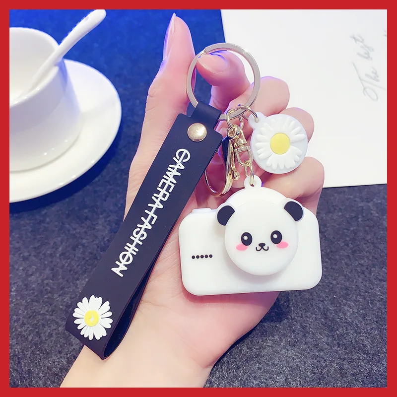 

Cartoon Cute Camera Keychains Creative Fashion Childhood Camera Key Chain Pendant For Children Bag Keyring Gifts Bag Pendant