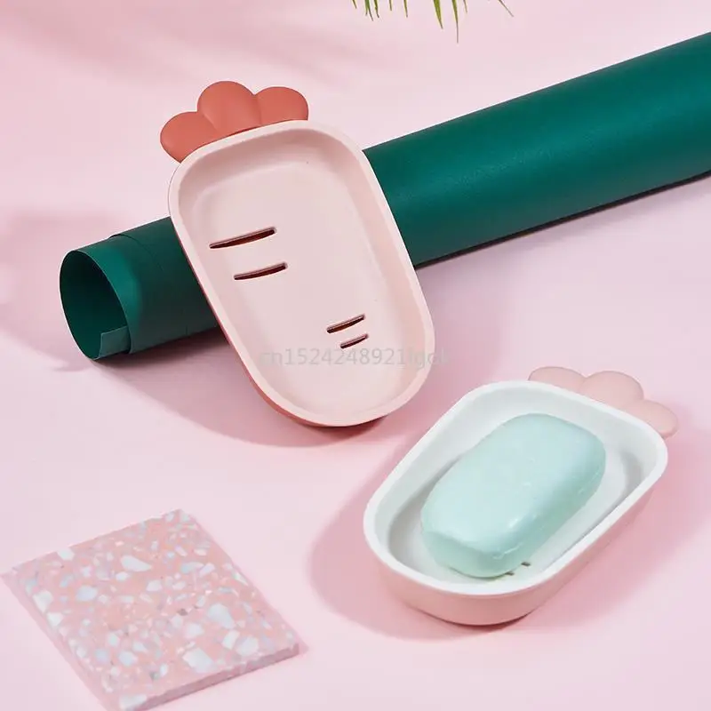 

Cartoon Cute Soap Box Household Plastic Drainable Soap Box Creative Pattern Soap Tray Bathroom Storage Box