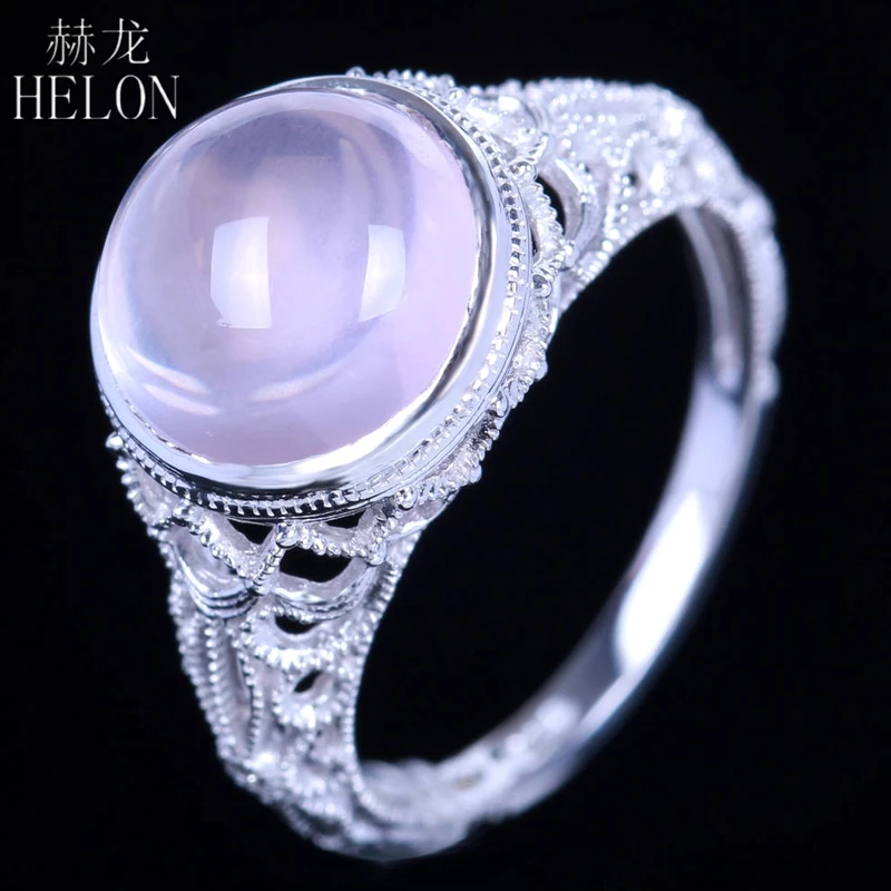 

Винтажное 925 пробы серебряное круглое 4.88ct 100% подлинный розовый кварц с бриллиантом обручальное кольцо с драгоценным камнем уникальное укра...