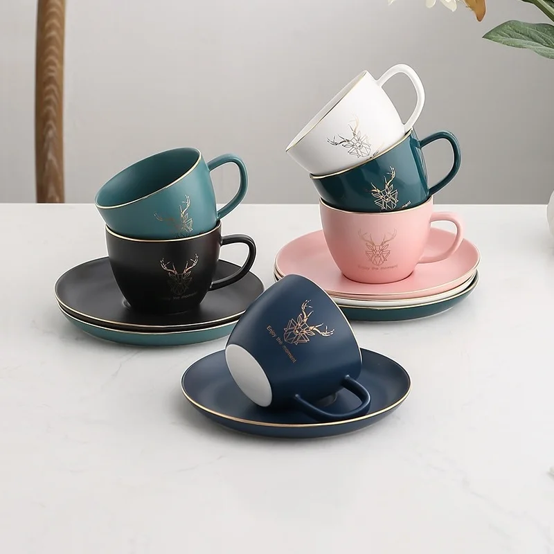 Светильник Luxry керамический кофейный набор 220 мл чашка блюдце и ложка Европейский