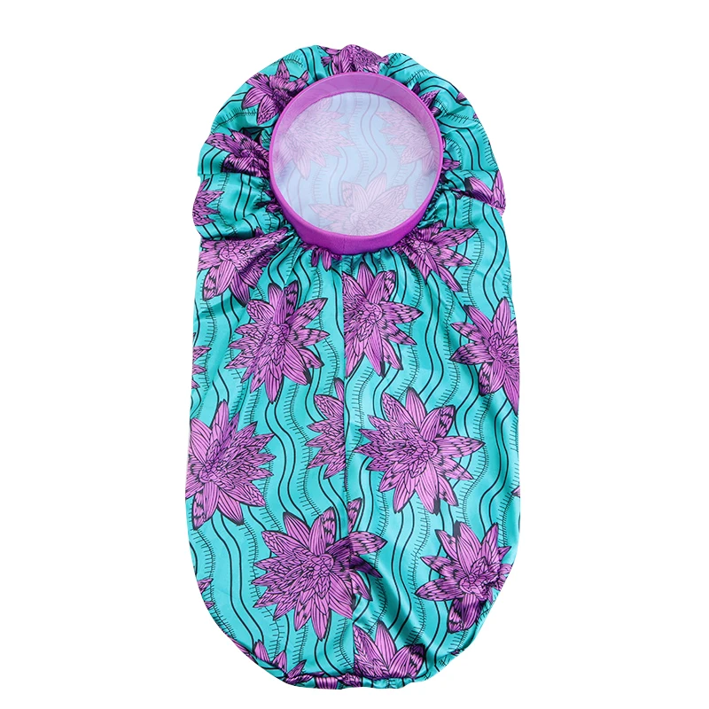 Новый длинный капот атласное шелковое для женщин Ночной сон шапка волос Носок