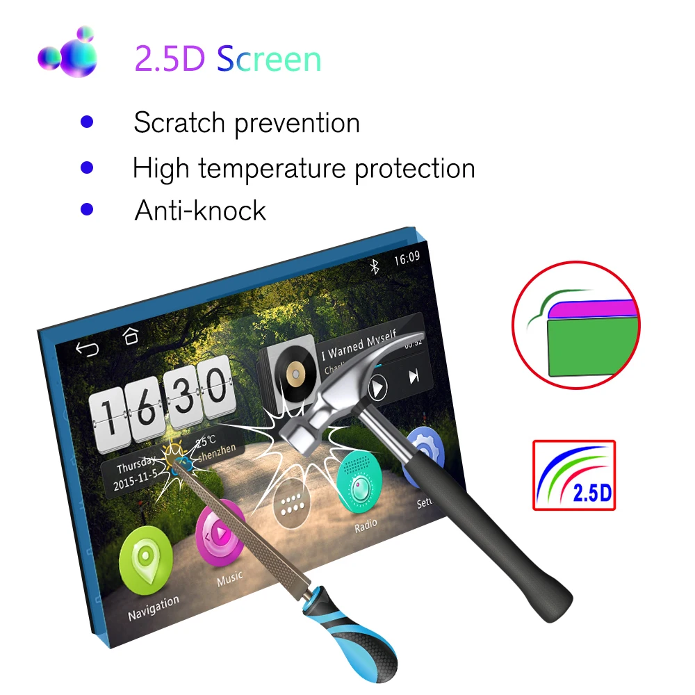 AMPrime Android 2din автомобильное радио coche 7 дюймов 2 + 32G сенсорный экран DIN Авторадио DVR