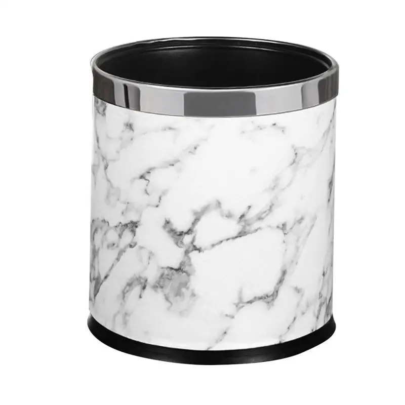 Двухслойная мусорная корзина многофункциональная мраморная бумажная для ванной