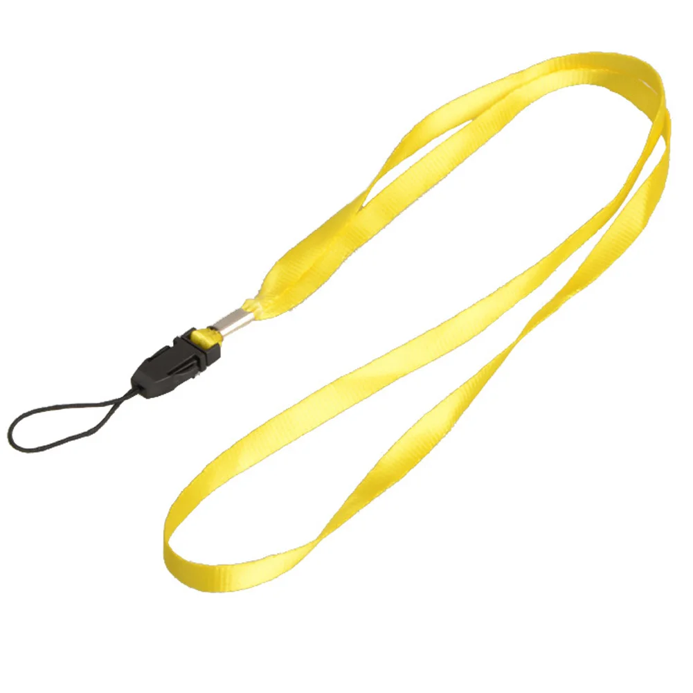 yellow Ремешок для телефона на шею для удостоверения личности, значка для карт, ключ для спортзала/держатель USB для мобильного телефона, сделай сам, висячий шнур, Лариат, ремешок - Цвет: yellow