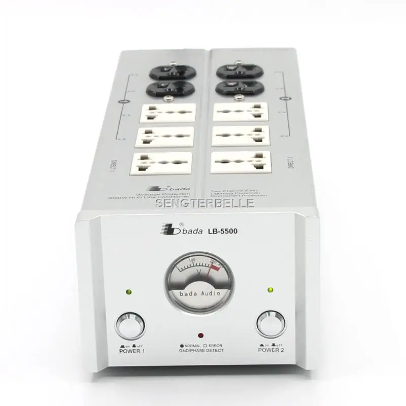 

HiFi Power Filter Plant Schuko Socket 8 Ways Home AC Power Conditioner Audiophile Power Purifier