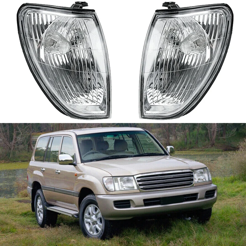 

2Pcs Front Corner Light Lamp for Toyota Land Cruiser 100 1998-2005 81520-60350 81510-60480