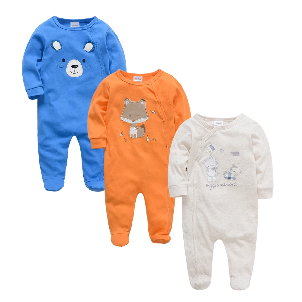 Kavkas/комбинезон для маленьких мальчиков 3 шт./компл. Летняя одежда из 100% хлопка