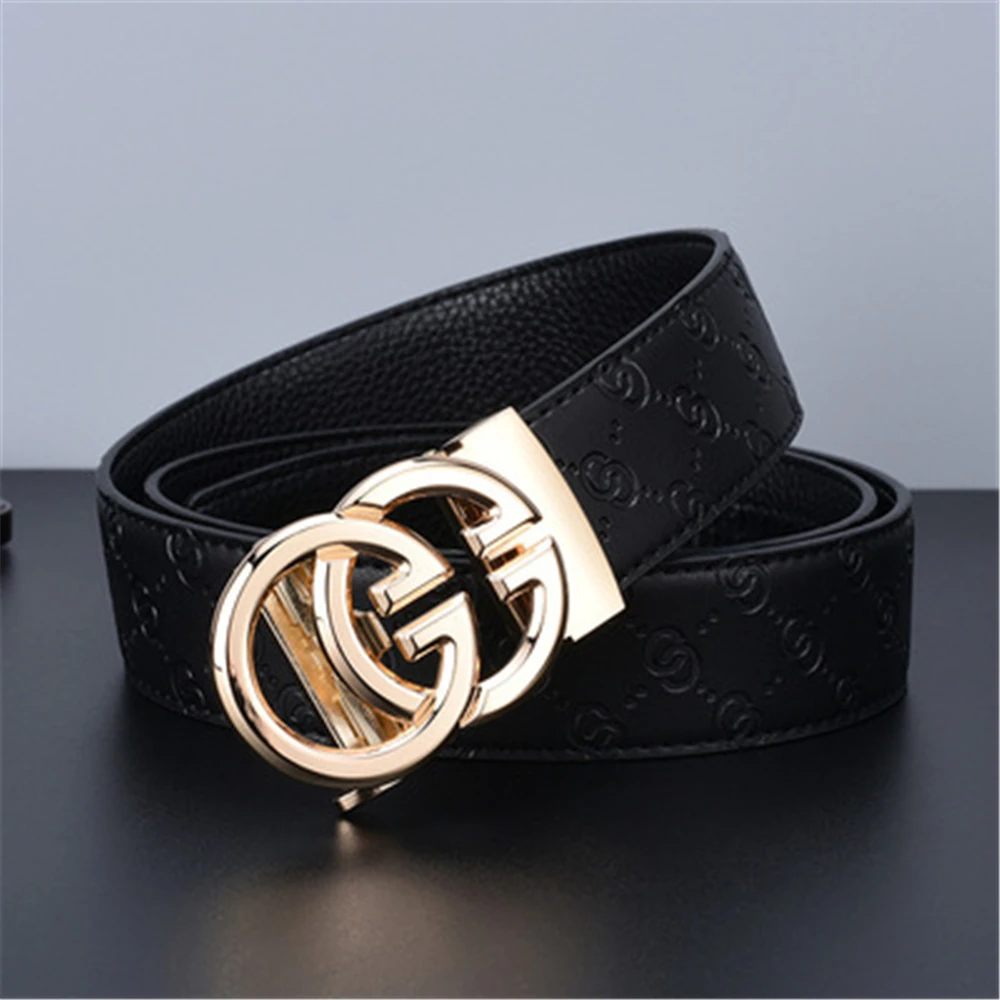 

Ремень с автоматической пряжкой Женский, винтажный дизайнерский пояс из натуральной кожи, для джинсов