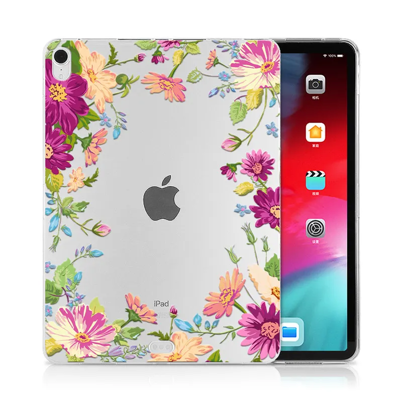 IP08 MTT Мягкий ТПУ чехол для iPad Pro 12,9 дюйма выпуск A1876 A2014 A1895 A003 цветочный принт задняя крышка защитный чехол для планшета - Цвет: IP08