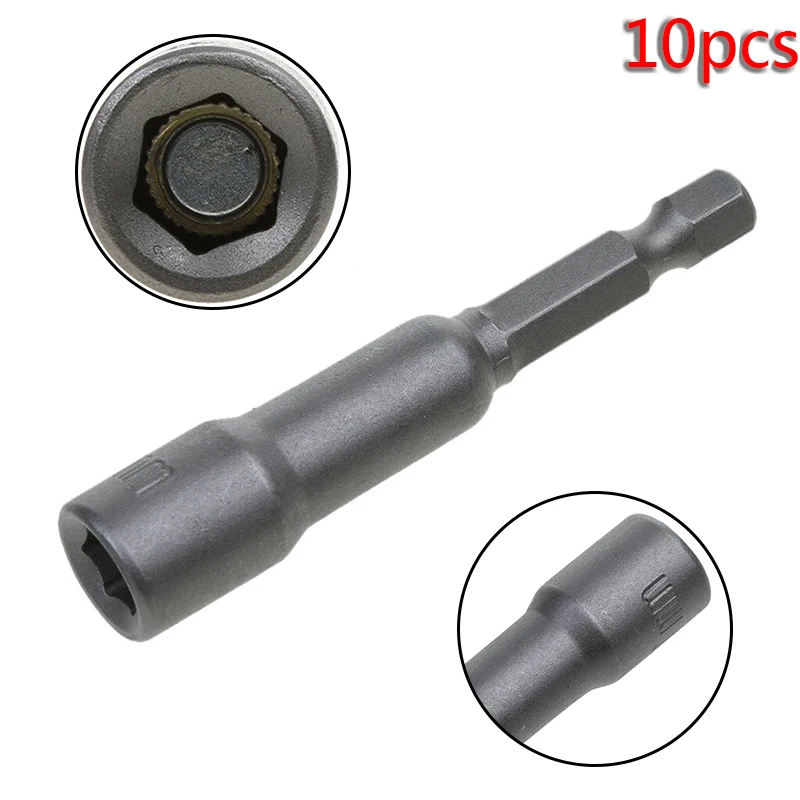Новое поступление 10 шт. 7 мм разъем Магнитный Гайка адаптеры для водителей сверло