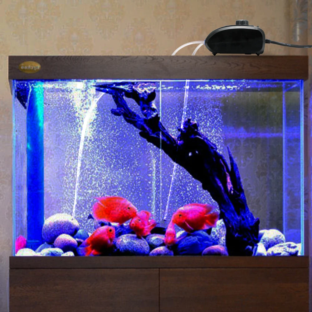 Аквариумный насос для аквариума от китайского производителя 2 выхода воздуха