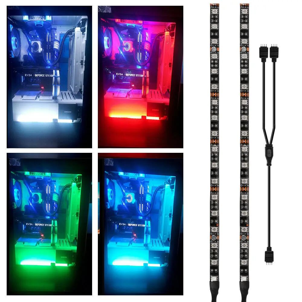 12V Светодиодные ленты RGB 4pin светодиодный заголовки для компьютерный корпус для ПК RGB игровая клавиатура 5050 Светодиодные ленты материнская плата Управление Панель цветная(RGB)-заголовок+ 12 V, G, красные/зеленые/голубые/желтые/B