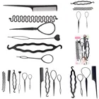 1 компл. Диспенсер для волос, диск для оплетки, инструменты для плетения, вытягивающие иглы для волос, заколки для волос, прическа