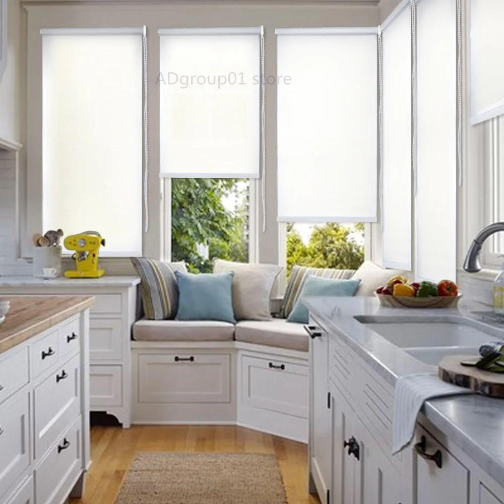 Роликовые жалюзи для окон дома занавески комнаты шторы на заказ белые|Жалюзи и