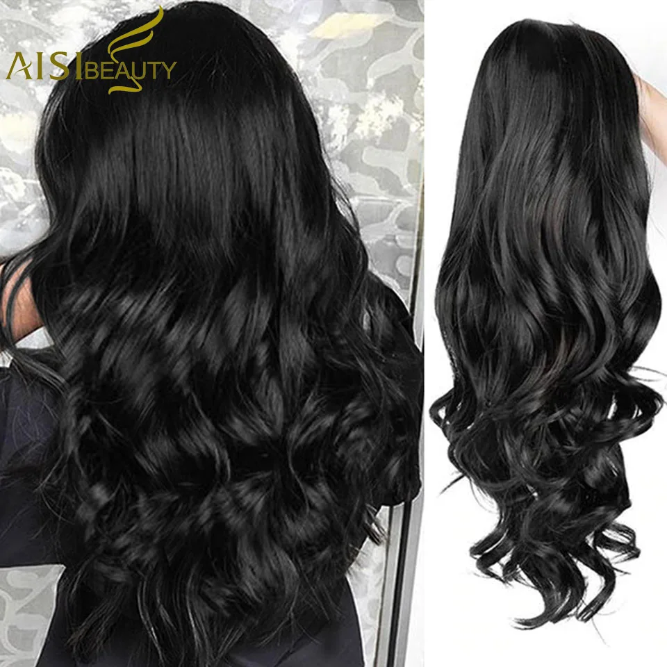 AISI BEAUTY Ombre длинный волнистый парик синтетические волосы парики для женщин косплей/вечерние черный коричневый блонд/серый высокая плотность термостойкие