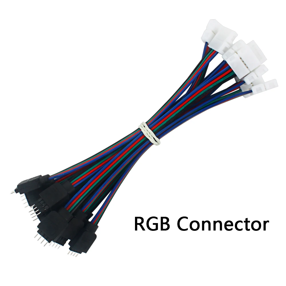

5 шт. 4Pin светодиодный Stirp 15 см ПВХ удлинитель электрическая Соединительный кабель провод для светодиодной ленты RGB светодиодный RGB полосы све...