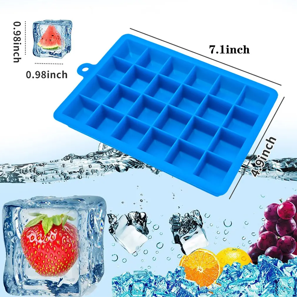 

Silicone Ice Cube Maker Trays with Lids for Freezer Icecream Cold Drinks Whiskey Cocktails Kitchen Tools Accessories Ice Mold
