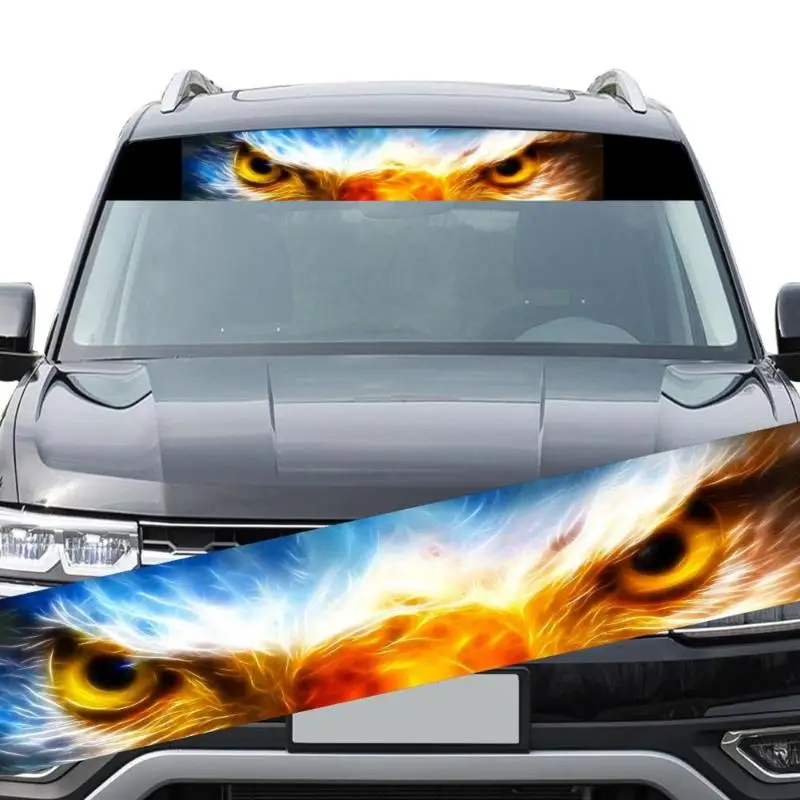 Светоотражающие наклейки на переднее и заднее лобовое стекло для автомобиля 130x21