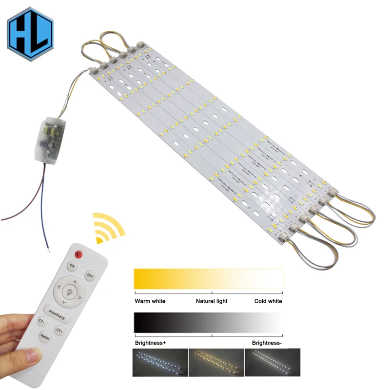 1 комплект светодиодный потолочный светильник 5730SMD трехцветный с регулируемой