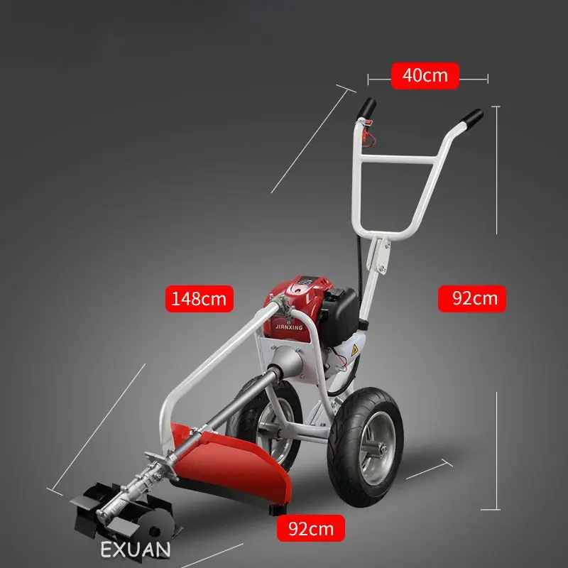 Бытовой ручной нажимная газонокосилка Портативный бензиновый культиватор