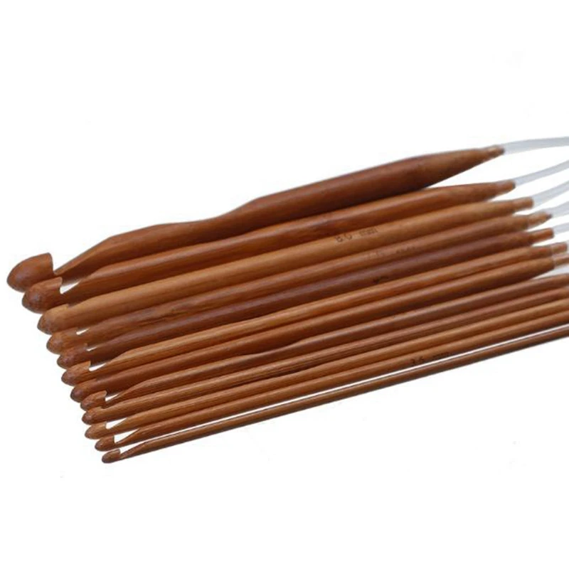 Бамбуковый гибкий Афган тунисский ковер крючком Крючки Иглы на ранге прозрачный