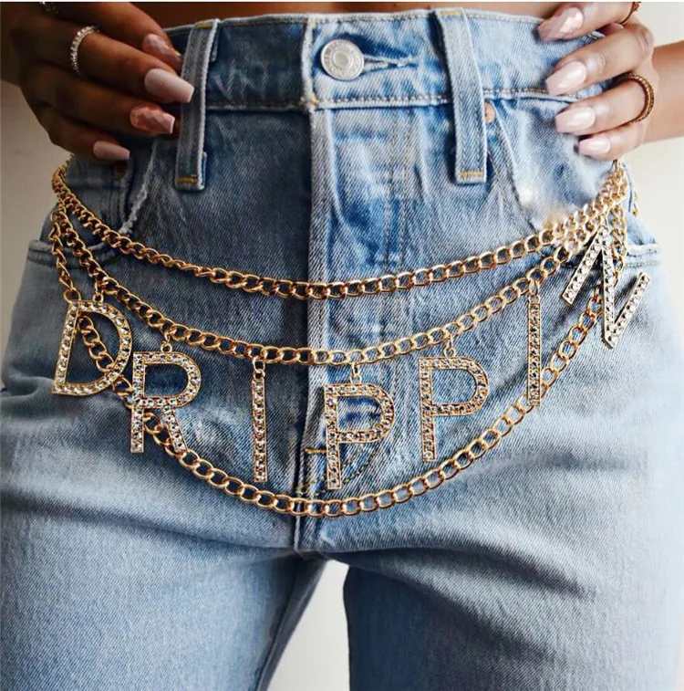 Блестящая цепочка на талию DRIPPIN с кристаллами пирсинг для тела ювелирные изделия