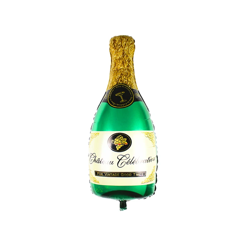 1pc Wine bottle Неоновые стикеры надпись с днем рождения Фольга праздничные украшения из шаров для детей Алфавит воздушные шарики, День подарков будущей матери расходные материалы - Цвет: 1pc Wine bottle