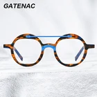 Дизайнерская ацетатная оптическая оправа для очков для мужчин и женщин, круглая оправа для очков по рецепту при близорукости, новинка 2021, винтажные роскошные очки